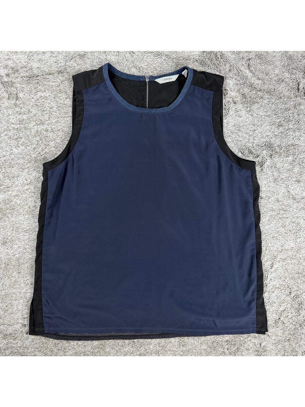 Athleta Panel Sleeveless Tank Women's XL Black & Blue